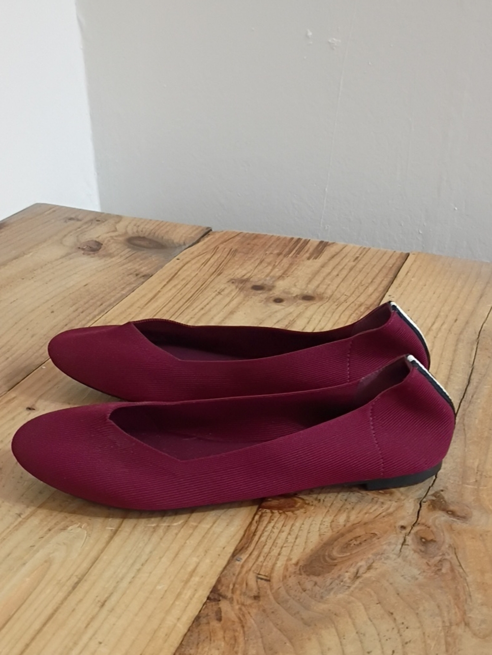 MIA Brurgundy Kerri Knit Ballet Flats Size 10M NEW
